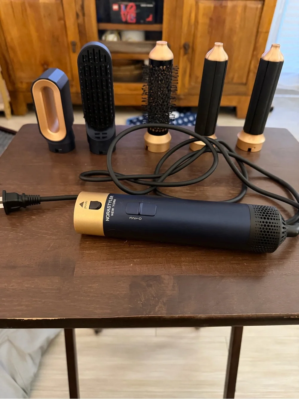 New York Portable Hair Styler - Blue & Gold